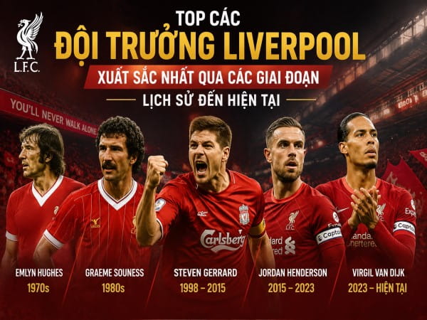 Top các đội trưởng Liverpool xuất sắc nhất từng giai đoạn