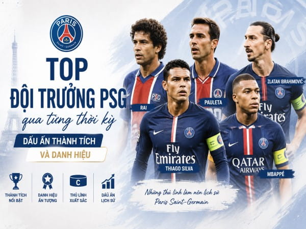 Top đội trưởng PSG qua từng thời kỳ: Dấu ấn và danh hiệu