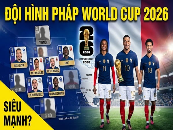 Đội hình Pháp World Cup 2026: Sơ đồ chiến thuật mới nhất