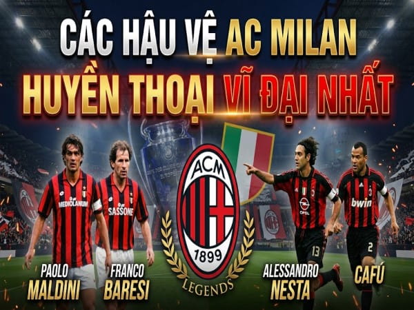 Các hậu vệ AC Milan huyền thoại trong lịch sử Rossoneri